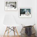 2 Piece Vignette Silent Night White Framed Wall Art For Living Room, Bedroom Wall Art Print For Home Decor By Billy Jacobs Multi Wood Paper