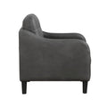 Gray Polished Microfiber Upholstered 1Pc Chair Button Tufted Contoured Arms Solid Wood Frame Casual Living Room Furniture Gray Primary Living Space Traditional,Transitional Solid Wood