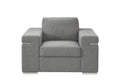 Gianna Light Gray Woven Fabric Arm Chair Light Gray Fabric