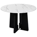 5 Piece Round Dining Table Set, 43 Inch Modern Dining Table And 4 Upholstered Chairs For Dining Room, Kitchen Room, Living Room, Easy Assembly Upholstered Chair Beige White Dining Room American Design,Farmhouse,Mid Century Modern,Modern Round Round