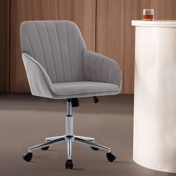 Ty Office Chair Gray Velvet