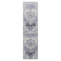 2X8 Cream Blue Medallion Non Shedding Living Room Bedroom Dining Home Office Stylish And Stain Resistant Area Rug Cream Blue Polyester