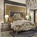 Gold Patina And Bone 2 Drawer Nightstand Gold 2 Drawers Bedroom Rectangle Rustic Felt Lined Drawers Solid Wood Mdf