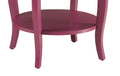 Purple Accent Table With Bottom Shelf Purple Primary Living Space Shelves Round Solid Wood Mdf