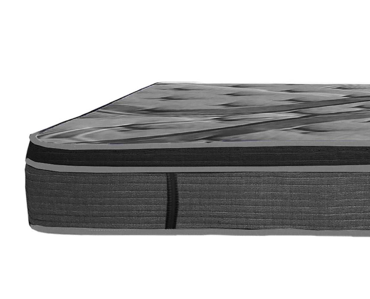 Luxurious 14In Euro Top Mattress, Queen Size Plush Memory Foam Mattress For Bed Frames, Dark Gray Dark Gray Bedroom Modern Memory Foam Polyester Queen