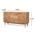 Sideboard 3 Door Natural Wood