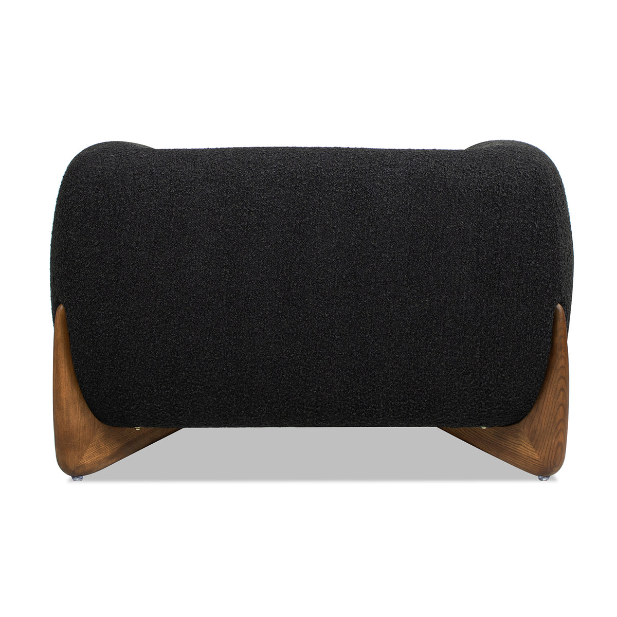Alpine 44" Sherpa Arm Chair, Ebony Black Boucle Black Foam Boucle