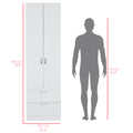 Armoire Marlton, Bedroom, White White Particle Board Engineered Wood