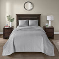 Reversible Quilt Set Grey Twin Twin Xl Grey Cotton