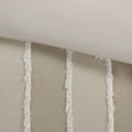 3 Piece Striped Cotton Comforter Set Taupe King Cal King Taupe Cotton