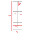 Virginia Double Door Storage Cabinet, Five Shelves Multicolor Kitchen Contemporary,Modern Pine Melamine Shelves Included Engineered Wood