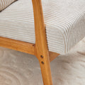 Mid Century Modern Accent Chair, Arm Chair Living Room Chairs With Pillow Upholstered Reading Chair With Solid Wood Frame & Living Room Bedroom Balcony Beige Beige Brown Primary Living Space