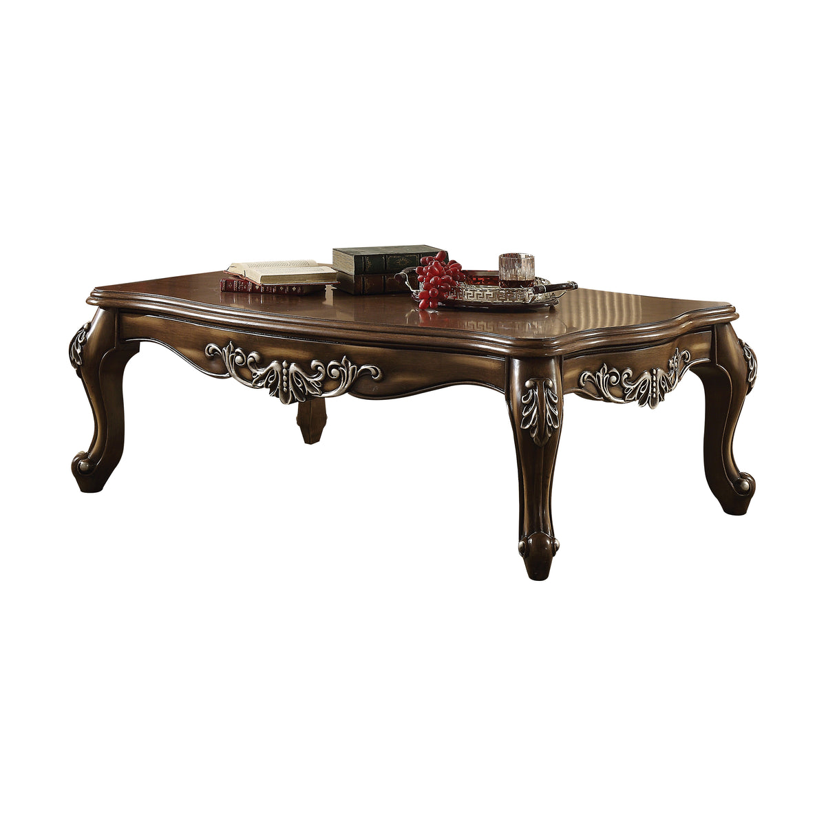 Antique Oak Coffee Table With Queen Anne Legs Oak Primary Living Space Rectangular Solid Wood Mdf