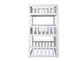 Twin Size Triple Rubber Wood Bunk Bed, With Ladders, Guardrails Detachable Bunk Bed, Twin Over Twin Over Twin,White Twin White Bedroom American Design Bed Frame Rubber Wood