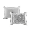7 Piece Tufted Comforter Set Grey Queen Queen Grey Polyester