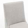 Modern Dining Chairs Set Of 2, Upholstered Kitchen & Dining Room Chairs With Solid Wood Legs,Tufted Linen Fabric Chairs For Living Room, Restaurant Light Gray Linen