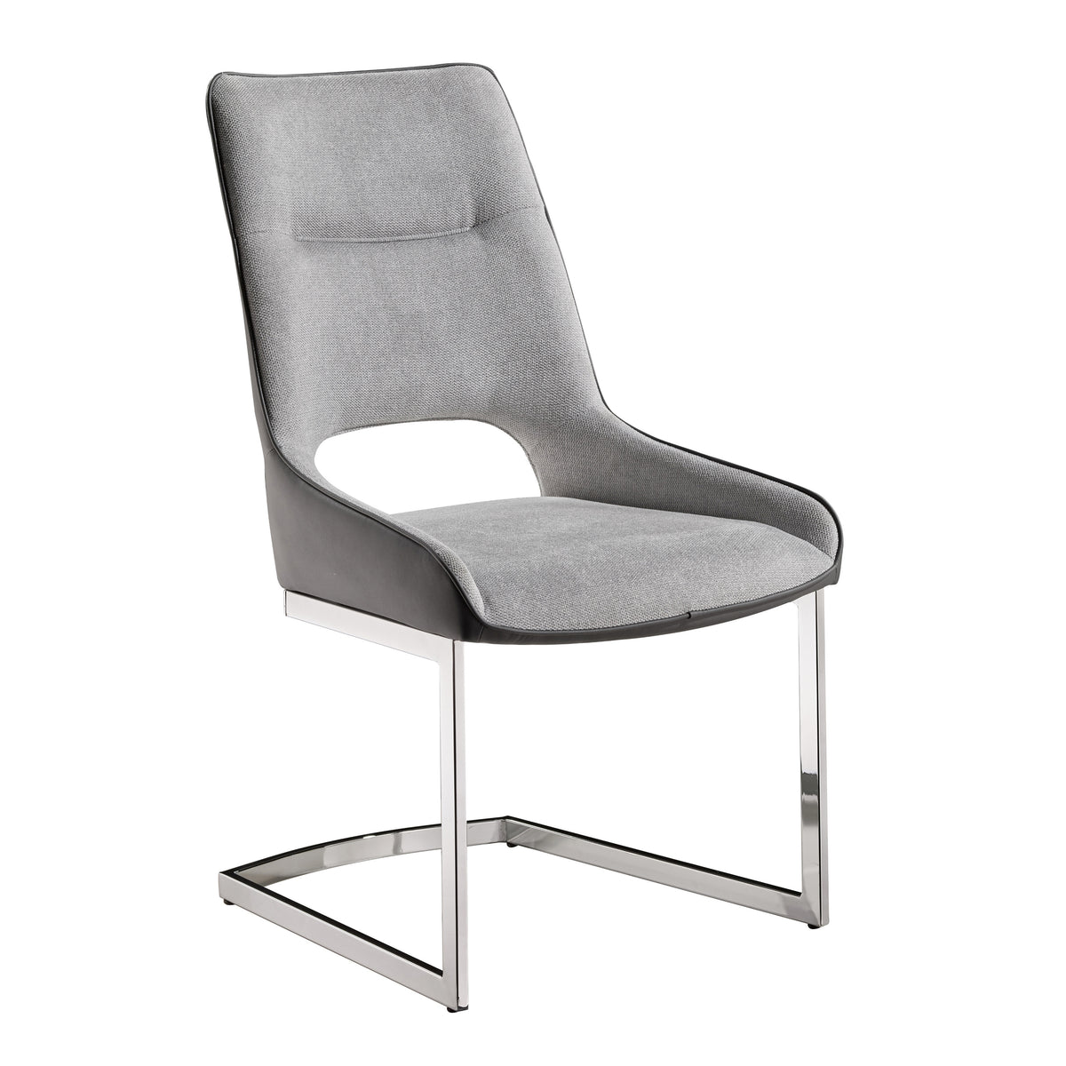 Sally Grey Dining Chair Kit Of 2 Solid White Dining Room Rubberwood Solid Back Set Of 2 Gray Foam Wipe Clean Square Modern Side Chair Foam Fabric