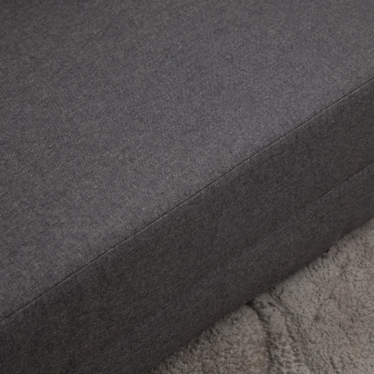 Homcom 2 In 1 Floor Lazy Sofa With 5 Position Adjustable Backrest, Dark Gray Dark Grey Linen