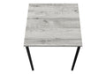 Table Set, 3Pcs Set, Coffee, End, Black Metal, Grey Laminate, Contemporary, Modern Grey Particle Board