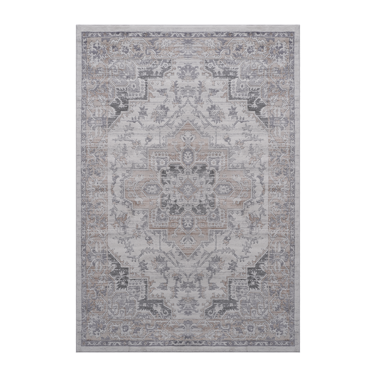 Naar Marfi Collection 2X3 Ivory Beige Oriental Non Shedding Living Room Bedroom Dining Home Office Stylish And Stain Resistant Area Rug Ivory Polyester