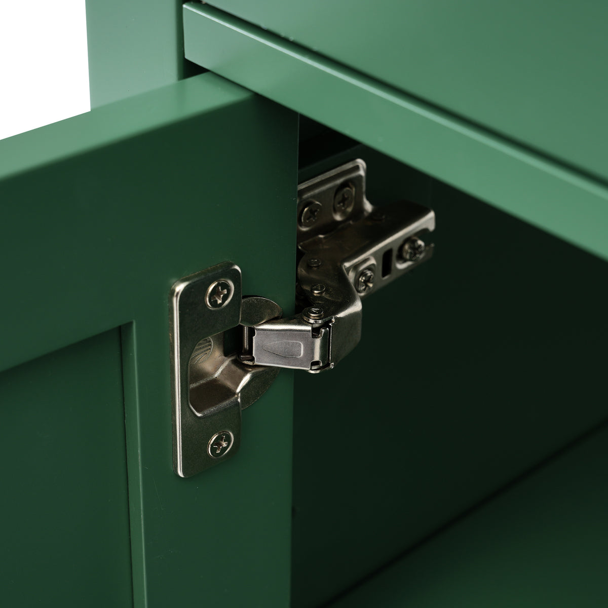 30 Inch Green Bathroom Vanity With Ceramic Sink And Large Storage Ideal Choice For Small Bathrooms Green Solid Wood Mdf