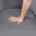 1Pc Swivel Chair Gray Velvet Fabric Upholstery Solid Wood Diamond Pattern Stitched Back Comfort Chair Living Room Furniture Gray Primary Living Space Contemporary Plywood,Solid Wood