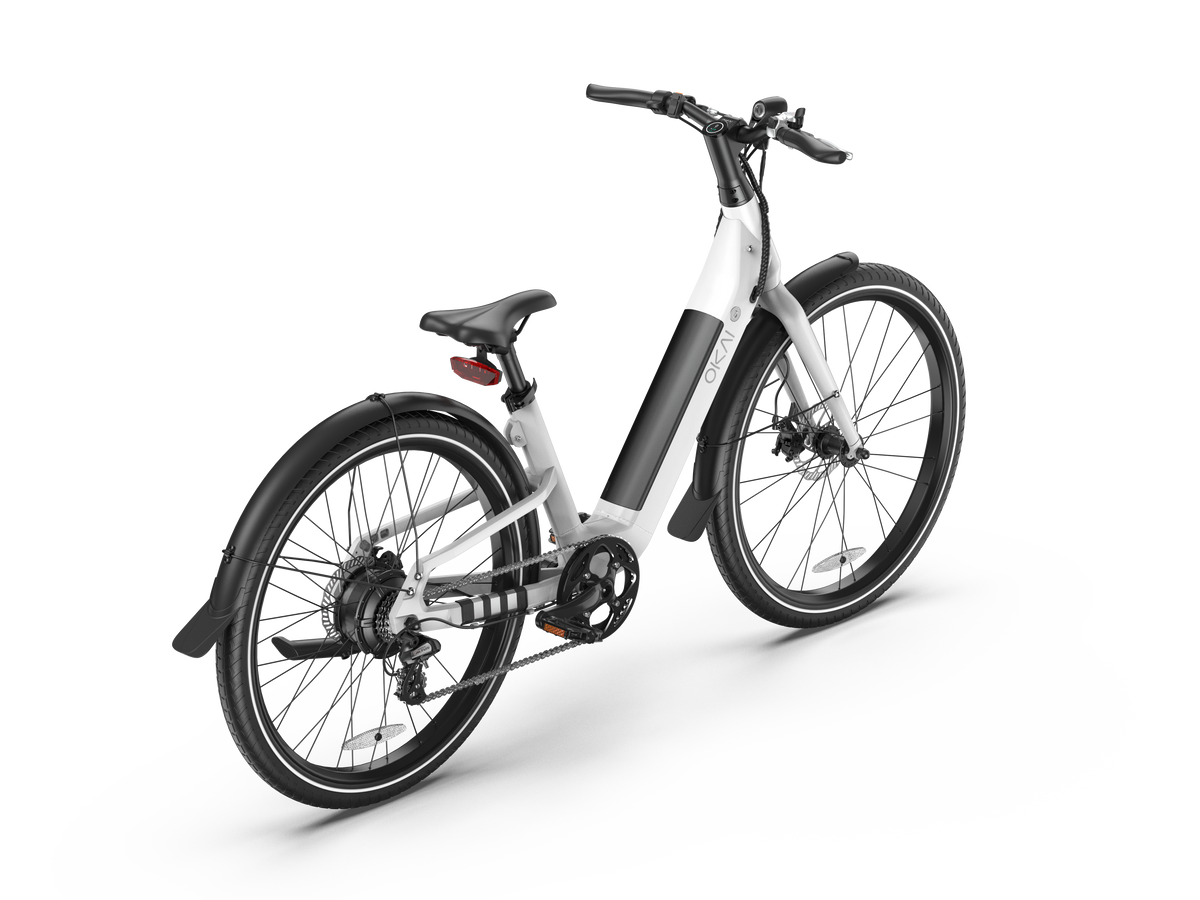 Electric Bike W 40 Miles Max Operating Range And 25 Mph Max Speed White White Aluminum