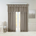 Lightweight Faux Silk Valance With Beads Pewter 50X26