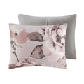 3 Piece Floral Printed Comforter Set Lilac Full Queen Full Lilac Cotton