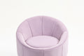 Mid Century Modern Accent Chair With Wood Frame, Upholstered Living Room Chairs With Waist Cushion, Reading Armchair For Bedroom Sunroom Purple Velvet