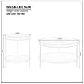 2 Piece Modern 2 Tier Round Coffee Table Set For Living Room,Easy Assembly Nesting Coffee Tables, End Side Tables For Bedroom Office Balcony Yard,Natural Ash Natural Ash Mdf Metal