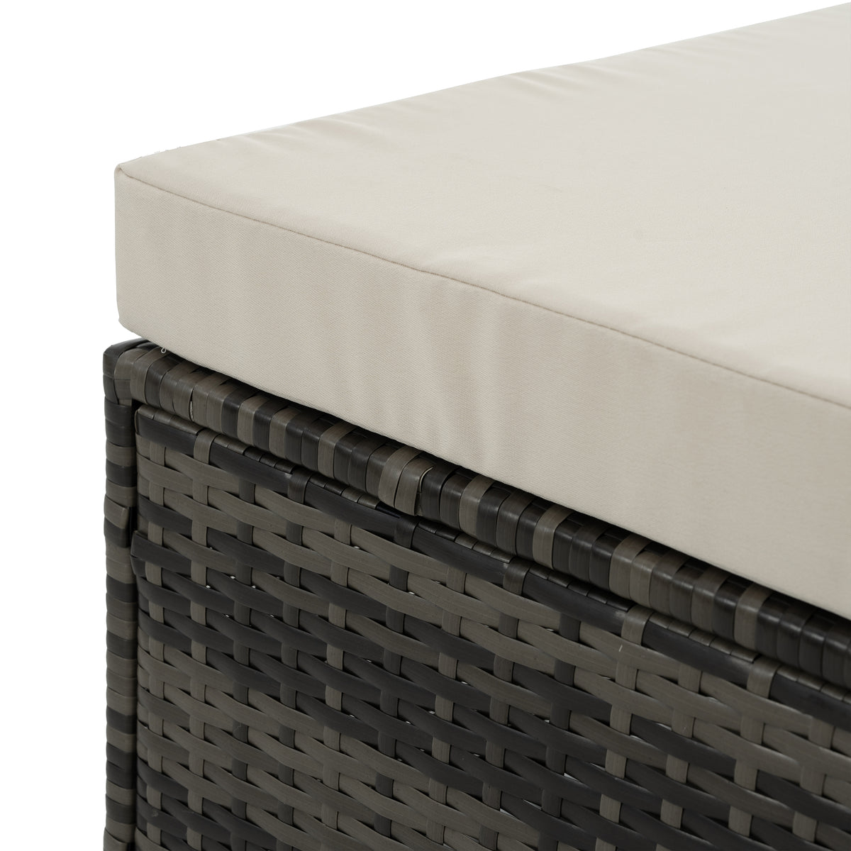 Patio Furniture, Outdoor Furniture, Seasonal Pe Wicker Furniture, 6 Set Wicker Furniture With Tempered Glass Coffee Table Dark Gray Seats 4 Pe Rattan Iron Waterproof Fabric