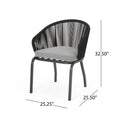 Candlewood Chair Black Woven Rope
