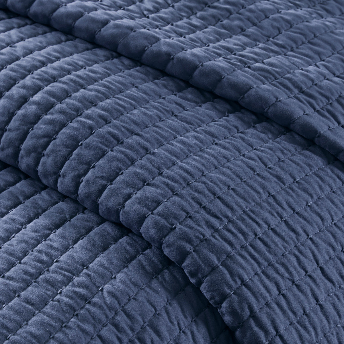 3 Piece Quilt Set Navy King Cal King King Navy Polyester