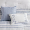 6 Piece Cotton Jacquard Oversized Comforter Set King Multicolor Polyester