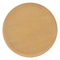 2 Tiered Round Natural Wood Coffee Table With Storage Rattan Base In 31.3'' Natural Rubber Wood