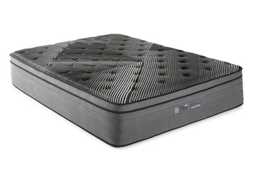 15" Pure Ice Eurotop Ultra Plush Queen Mattress Black Foam Spring Queen