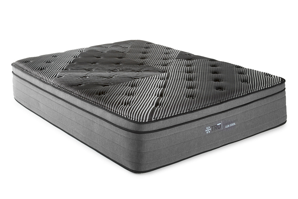 15" Pure Ice Eurotop Ultra Plush Full Mattress Black Foam Spring Full
