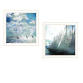 2 Pc Vignette Sail Away White Framed Wall Art For Living Room, Bedroom Wall Art Print For Home Decor By Bluebird Barn Multicolor Wood Paper