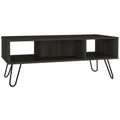 Vassel Coffee Table, Hairpin Legs, Two Shelves Espresso Brown Primary Living Space Modern Freestanding Rectangular Shelves Coffee & End Tables Rectangular Particle Board Particle Board