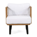 Nic Club Chair Brown Pe Rattan Iron Waterproof Fabric
