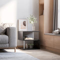 Dfw Coffee Tables For Living Room Modern Black Coffee Table With S Shaped 3 Tiers Open Storage Shelf Matte Center Sofa Tea Table For Home Office Furniture Black 19.70