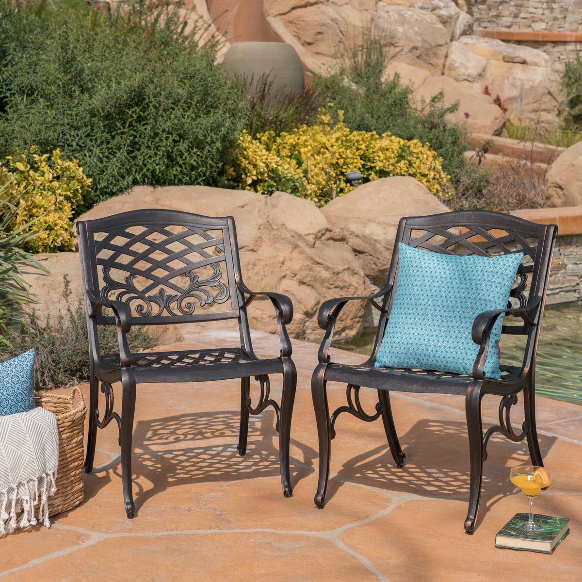 Phoenix Arm Chair Set Of 2 Copper Aluminium