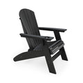 Black Adirondack Chair Sturdy Hdpe Poly Lumber For Poolside, Patio, And Garden Relaxation No Adirondack Black Weather Resistant Frame Garden & Outdoor American Traditional Hdpe Hdpe