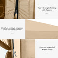 Outsunny 12' X 12' Hexagon Screen House, Pop Up Tent Portable Gazebo Canopy Shelter With Mesh Netting Walls, Carry Bag And Shaded Interior, Beige Beige Polyester