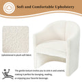 Mirod Stylish Curved Design, Comforting Embrace, Versatile Aesthetic, Dual Purpose Decorative Accent Chair, For Living Room,Bedroom And Study White Boucle