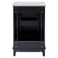 Viedo 20 Inch Modern Small Bathroom Vanity Cabinet With Ceramic Basin 20*15.5*33.3 Inches,Ample Storage,1 Soft Close Door Black Bathroom Solid Wood Mdf