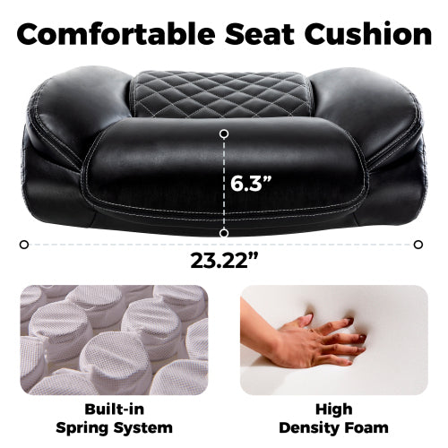 Executive Office Chair 400Lbs Heavy Duty Office Chair, Wide Seat Bonded Leather Office Chair With 30 Degree Back Tilt & Lumbar Support Black Caster Iron Black Office Dry Clean Round Handle Office Chairs Solid Back Casters Leather