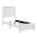 White Finish Twin Size Panel Bed Wooden Bedroom Furniture 1Pc, Bed In A Box Box Spring Required Twin White Bedroom Bed Frame Wood
