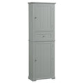 Tall Bathroom Storage Cabinet, Freestanding Storage Cabinet With Drawer And Adjustable Shelf, Mdf Board With Painted Finish, Grey Old Sku:Wf312727Aae Grey Mdf